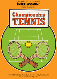 Championship Tennis Intellivision US box art